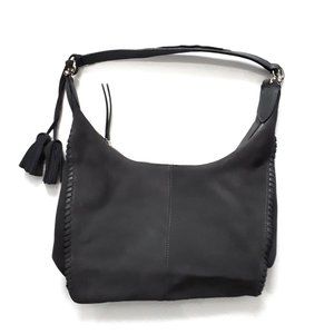 The Wishbone Collection Grey Leather Shoulder Bag